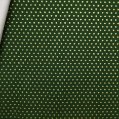 TELA NAVIDAD ESTAMPADO ESTRELLAS FONDO VERDE
