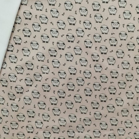 VIYELA ESTAMPADO OVEJITAS FONDO ROSA