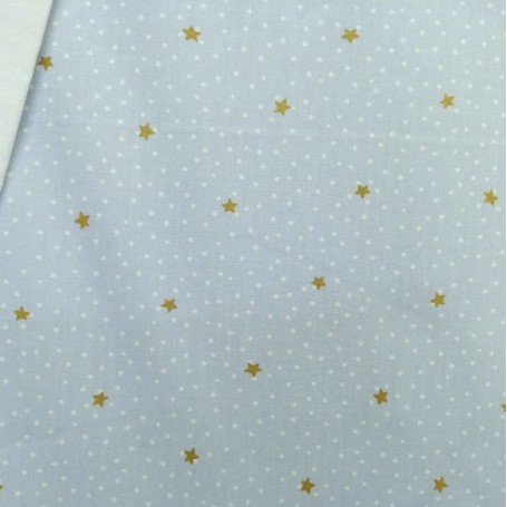 ALGODÓN  ESTRELLAS F. CELESTE