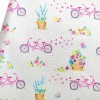 ALGODON BICICLETAS Y FLORES