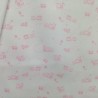 TELA DE PIQUE CANUTILLO BLANCO CON TRENES ROSAS