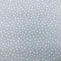TELA DE ALGODÓN  GRIS, ESTRELLA BLANCA
