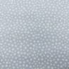 TELA DE ALGODÓN  GRIS, ESTRELLA BLANCA