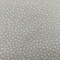 TELA DE ALGODÓN  TAUPE, ESTRELLA BLANCA