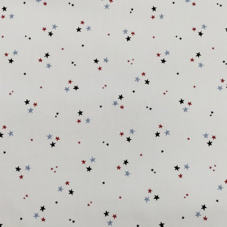 TELA DE PIQUE CANUTILLO BLANCO ESTRELLAS