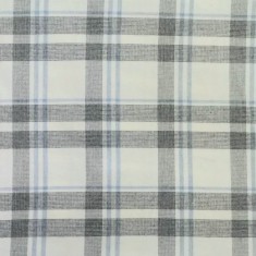 TELA DE FRANELA EN CUADRO ESCOCES, CELESTE Y GRIS