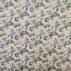 VIYELA ESTAMPADA FLORES FONDO BEIGE