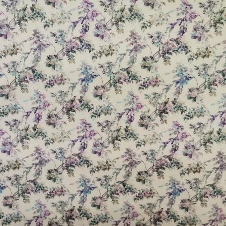 Villela estampada flores fondo beige