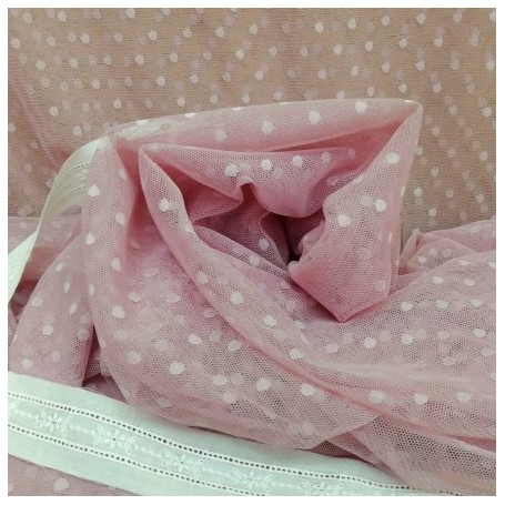 TELA DE TUL PLUMETI EN ROSA VIEJO