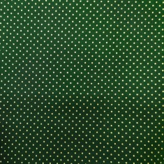 Tela de  algodón topitos fondo verde Navidad