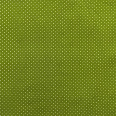 POPELIN ALGODÓN  VERDE PISTACHO MINITOPITO BLANCO