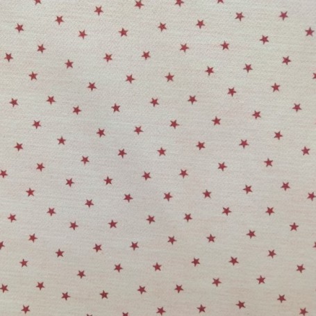 Franela estrellas burdeos, fondo rosa pálido