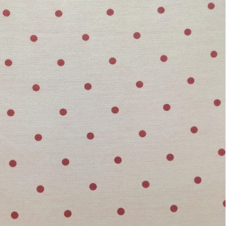 Franela topos burdeos, fondo rosa pálido