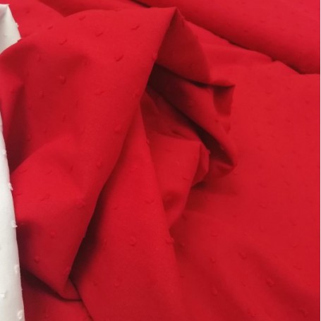 Tela de plumeti rojo