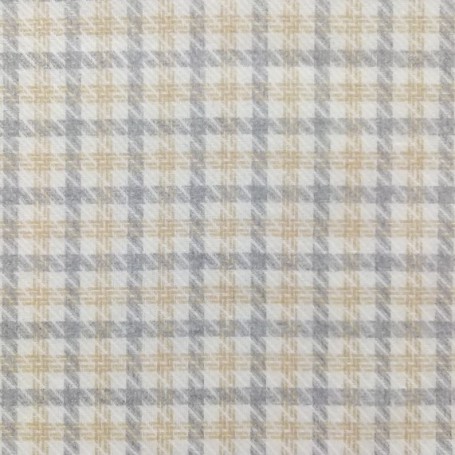 Franela cuadros camel y gris