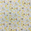 TELA ALGODON ESTAMPADO FLORECITAS  AMARILLO Y CELESTE