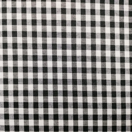 TELA CUADRITOS VICHY EN NEGRO