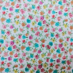 TELA ALGODON ESTAMPADO FLORECITAS  MULTICOLOR