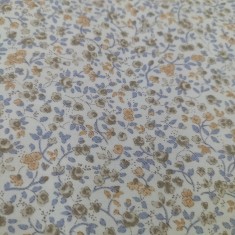 TELA VIYELA ESTAMPADA FLORES CELESTE