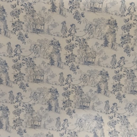 TELA VIYELA VIYELA TOILE DE JOUY EN AZUL
