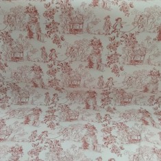 TELA VIYELA VIYELA TOILE DE JOUY EN ROJO INGLES